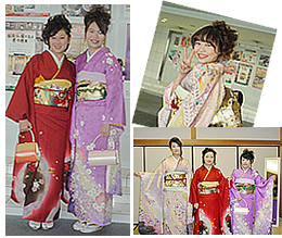 和装体験の着物写真