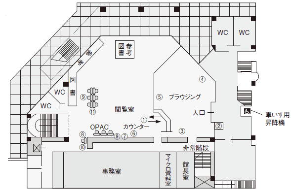 1階 参考図書室