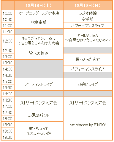 志湧祭タイムスケジュール
